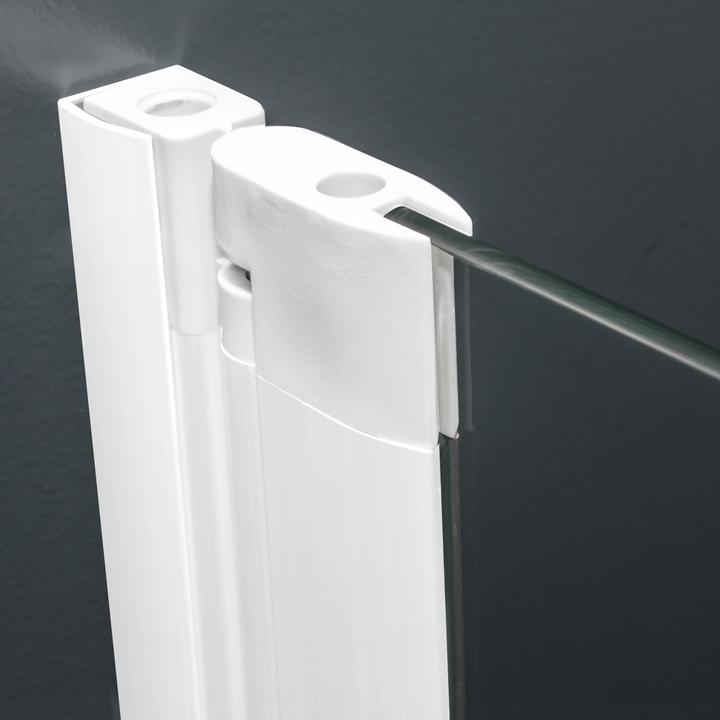 Produktbild Schulte Badewannenfaltwand 3-teilig 400/400/400 Echtglas Klar Hell alpinwei (127 cm, 127 cm, 140 cm)