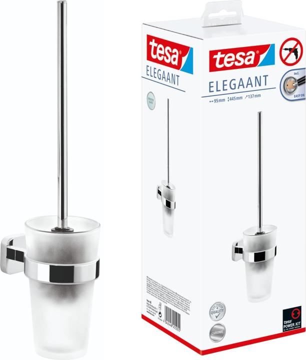 Image du produit tesa ELEGAANT Ensemble brosse WC avec solution de collage sans perçage
