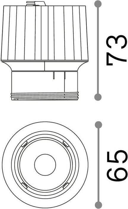 Produktbild Ideal lux DYNAMIC LED Einbauleuchte 15W ⌀65mm Schwarz warmweiss 208572 (1500 lm)