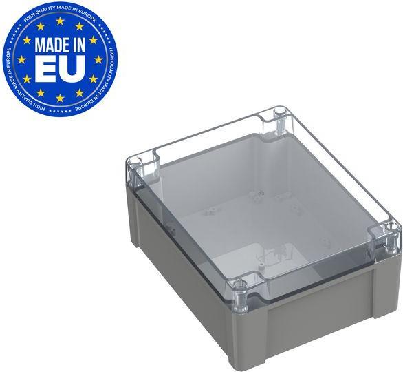 Produktbild RND Components Kunststoffgehäuse mit durchsichtigem Deckel Universal 240x191x106mm Hellgrau ABS / Polycarbonat IP65 (Gehäuse)