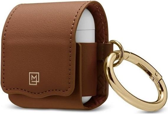 Image du produit Spigen Étui La Manon AirPods PU Leather brązowy/brown 074CS26378 (Manchon pour casque d'écoute)