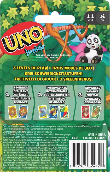 Actual product image Mattel Games Uno Junior (English, German, French, Italian)