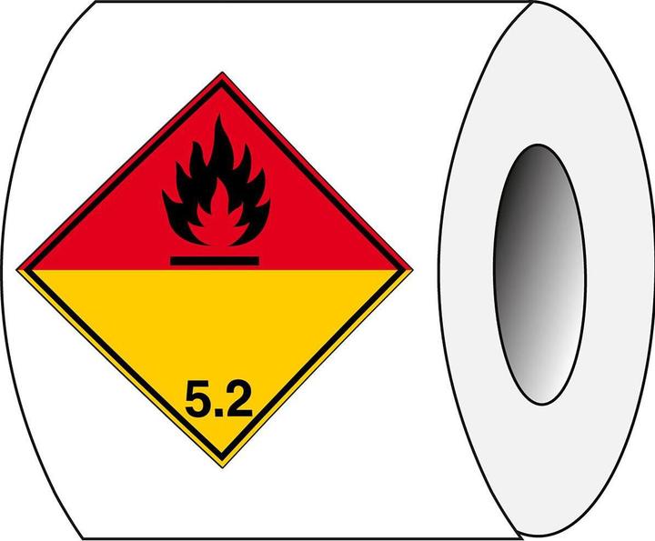 Productafbeelding Brady ADR 5.2 B-7541 Transportetiket klasse 5 : Oxiderende stoffen en organische peroxiden Lami