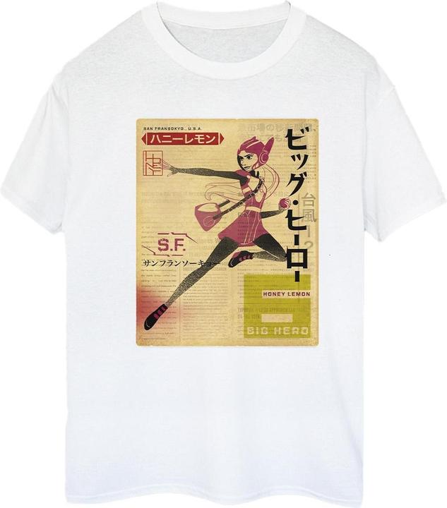 Disney Big Hero 6 Baymax Honey Lemon Newspaper TShirt (XXL)