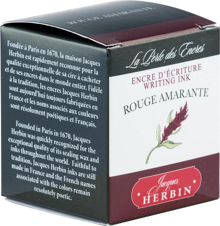 Produktbild Herbin Tintenfass Schreibtinte rot 30ml (Tintenfass, Orange, Rot)