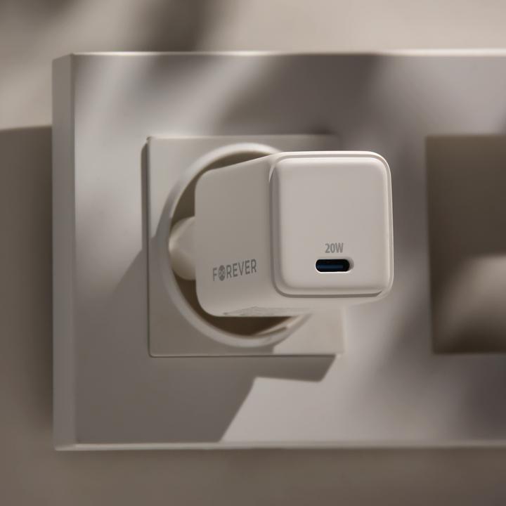 Image du produit Forever TC-08-20C GaN PD QC charger 1x USB-C 20W white (20 W)