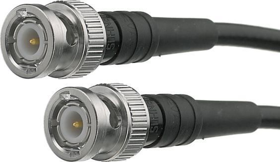 Image du produit Huber & Suhner Câble HF confectionné, BNC mâle droit - BNC mâle droit, 1m, noir (Câble d'antenne)