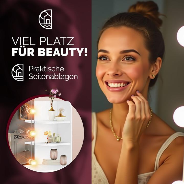Image du produit Casaria Coiffeuse (108 x 40 x 140 cm)