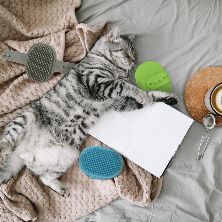 Produktbild Relaxdays 3x Hunde-Massagebürste (Hund, Katze)