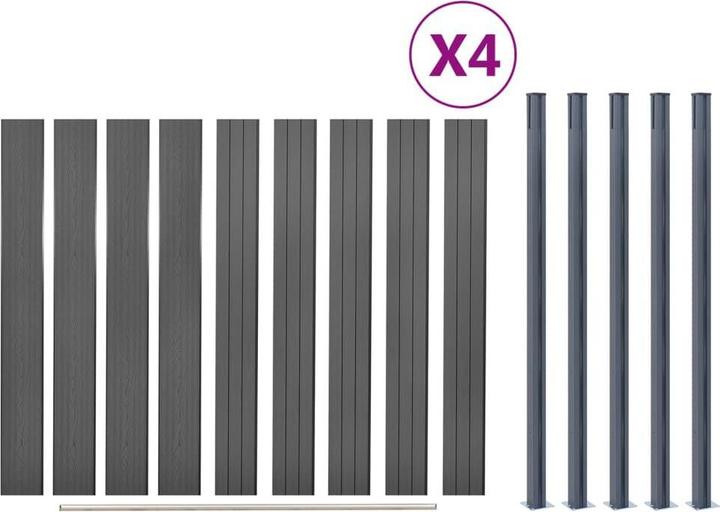 Actual product image VidaXL WPC fence element set