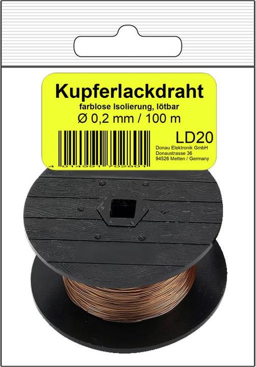 Productafbeelding Donau Geëmailleerd koperdraad 0,2 mm spoel 100 M (100 m)