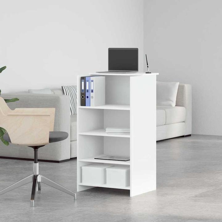 Produktbild VidaXL Empfangstheke Weiss 55x50x103,5 cm Holzwerkstoff Empfangstresen