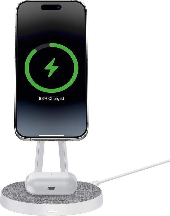 Actual product image Xlayer MagFix Pro 2 in 1 Charging Station 15W Grey/White (15 W)