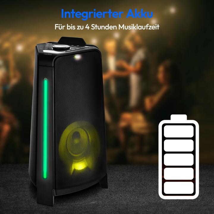 Productafbeelding Medion MD 43552 Feestluidspreker zwart (4 h, Elektrische stroom, Oplaadbare batterij)