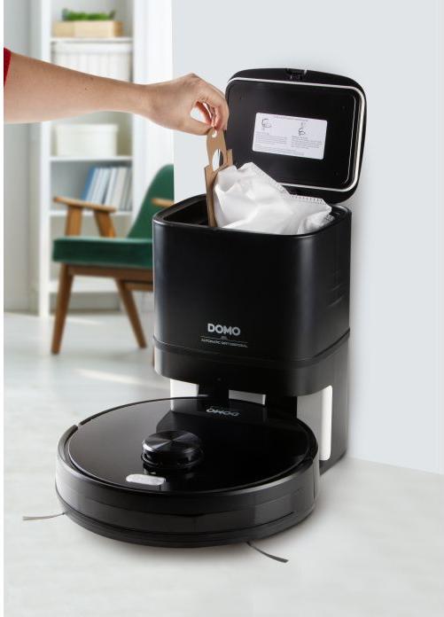 Image du produit Domo DO7298S Robot aspirateur/balayeur Noir App contrôlé, télécommandé, avec Wis (Robot d'aspiration et de nettoyage)