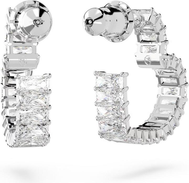 Produktbild Swarovski Matrix Kreolen Herz Klein Weiss (Swarovski Metall)