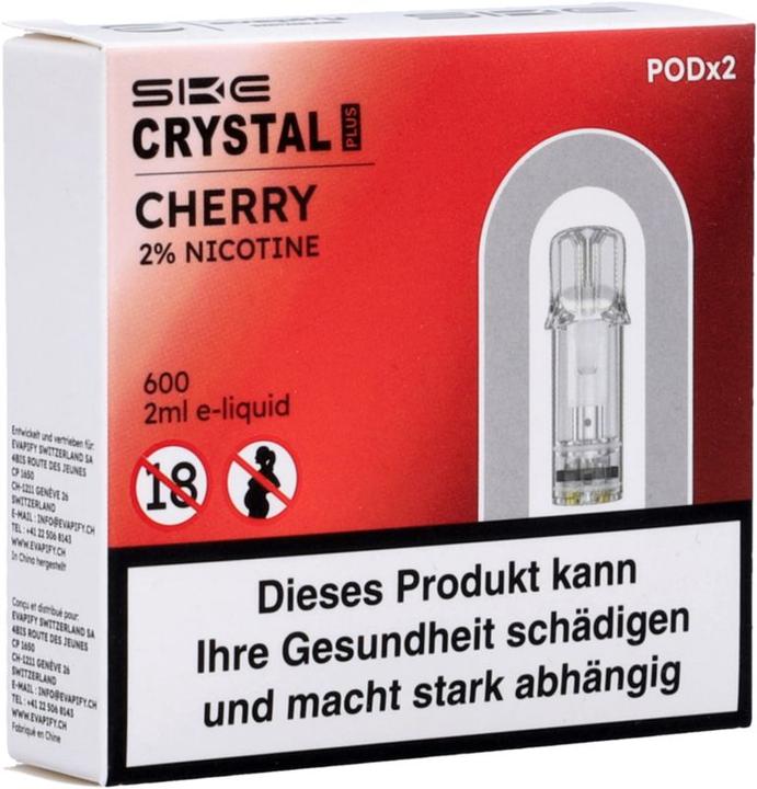 Produktbild SKE Crystal Plus Cherry Ice - E-Pod-Nachfüllung - 2 Stk. à 2 ml (Kirsche)