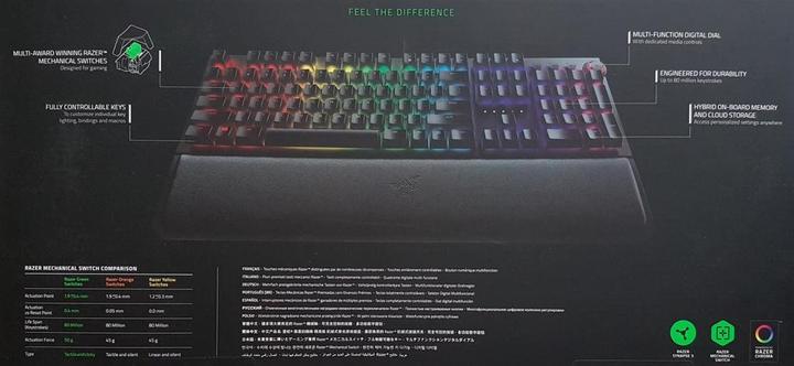 Actual product image Razer Black Widow Elite (DE, Cable)