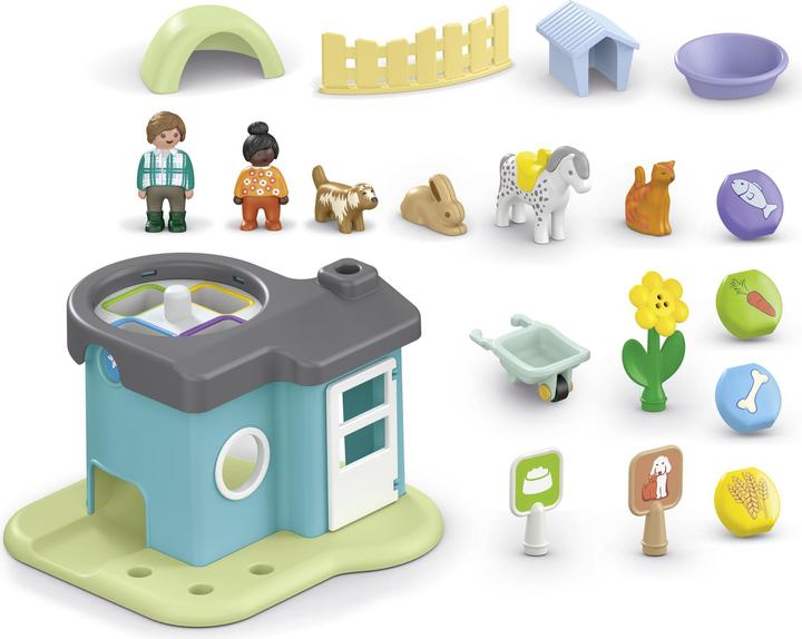 Image du produit Playmobil Pension pour animaux avec distributeur de nourriture (71690, Playmobil 1.2.3)