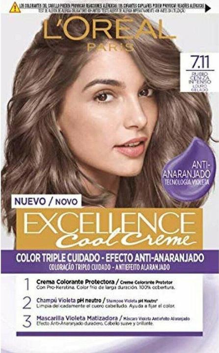 L'Oréal Paris EXCELLENCE Creme tinte #7,11-rubio ceniza intenso 192 ml (#7,11-rubio ceniza intenso)