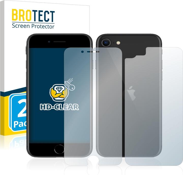 Productafbeelding BROTECT Schermbeschermer Clear (2 Stuk, Apple iPhone SE (2e generatie))