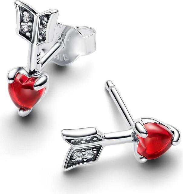 Produktbild Pandora Stud Earrings Arrow & Murano Glass Heart (Sterlingsilber 925)