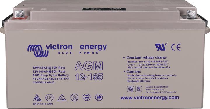 Victron Energy AGM Deep Cycle Batterie 12V/165Ah (12 V, 165 Ah)