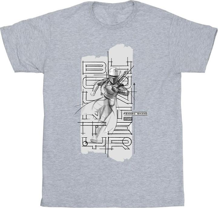 Star Wars The Book Of Boba Fett Fennec Illustration TShirt (S)