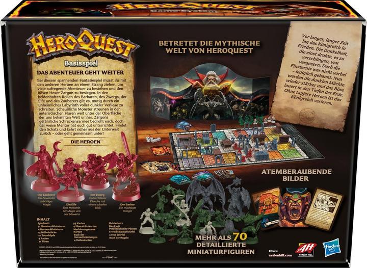 Immagine prodotto Hasbro Gaming HASD0048 - HeroQuest - Brettspiel, für 2-5 Spieler, ab 14 Jahren (DE-Ausgabe) (Tedesco)