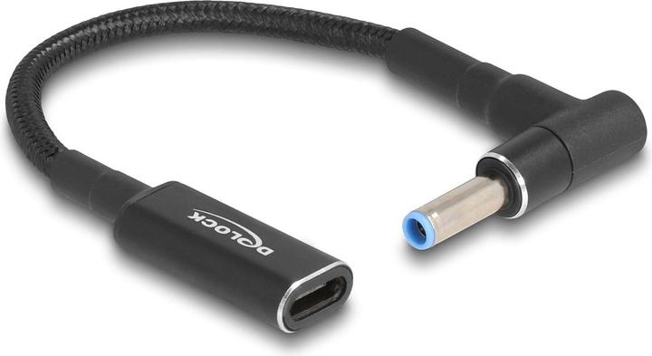 Delock Adapter cable for notebook charging cable USB Type-C™ socket to HP 4.5 x 3.0 mm plug 90° angled 15