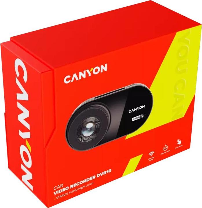 Produktbild Canyon DVR10, car camera with recording, Full HD, 1080p at 60 fps, 3" touch screen (WLAN, Eingebautes Mikrofon, Nachtsicht, Eingebautes Display, Full HD)