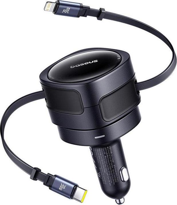 Baseus Enjoyment Max Car Charger C+L Cables 60W Cosmic Black