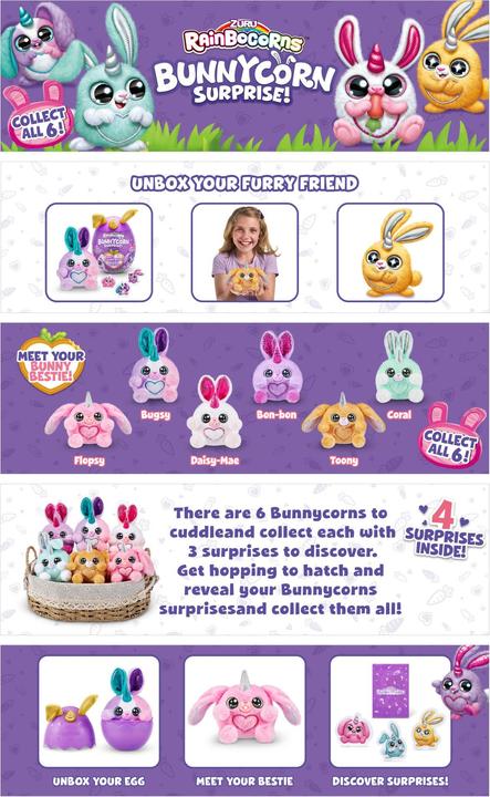 Actual product image Zuru Bunycorn Plush Surprise Capsule (28 cm)