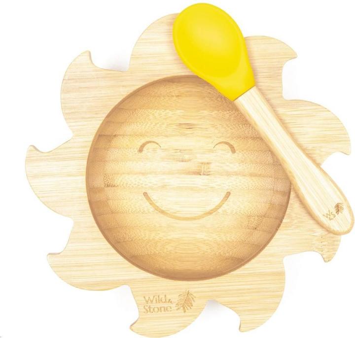 Actual product image Wild & Stone Baby Bamboo Bowl with Bamboo Silicone Spoon