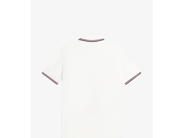 Actual product image Fred Perry Twin Tipped Polo Shirt Short Sleeve Snow White (S)