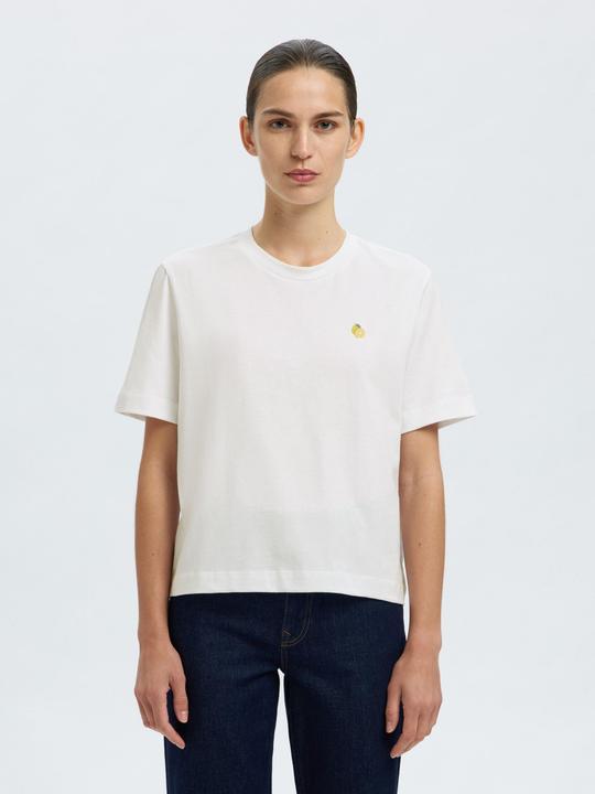 Image du produit Selected Femme Besticktes T-Shirt mit Rundhalsausschnitt (XXL)