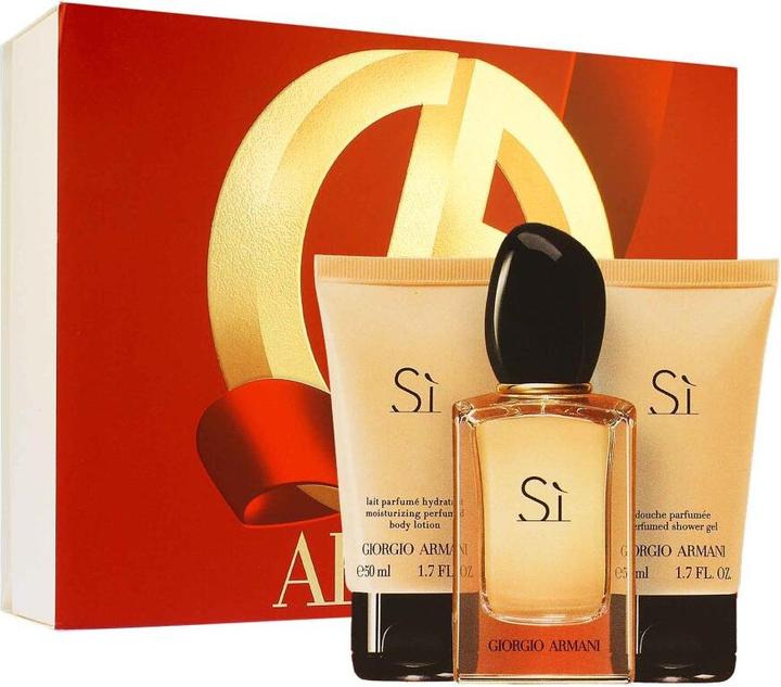 Immagine prodotto Giorgio Armani Sì Set Eau de Parfum 50ml + Gel doccia 50ml + Latte corpo 50ml (Eau de parfum, 150 ml)
