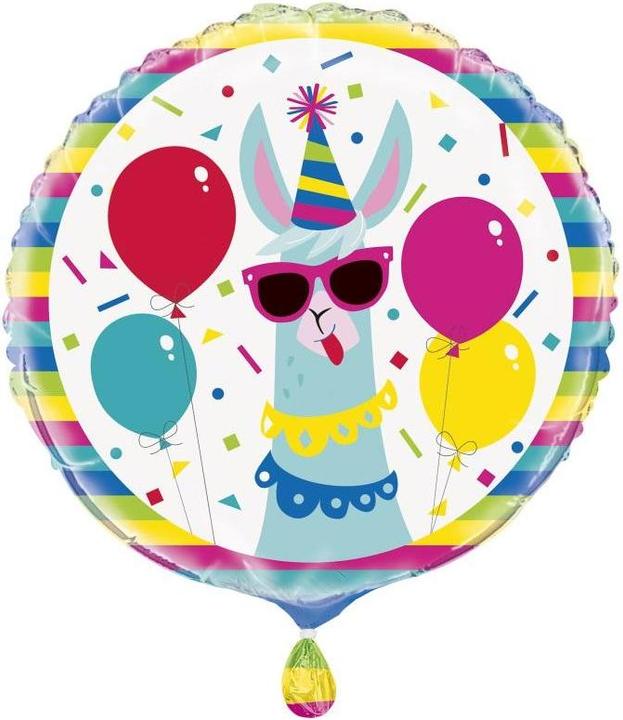 Image du produit Unique Party Ballon Foil Llama Foil Joyeux anniversaire (1 x)