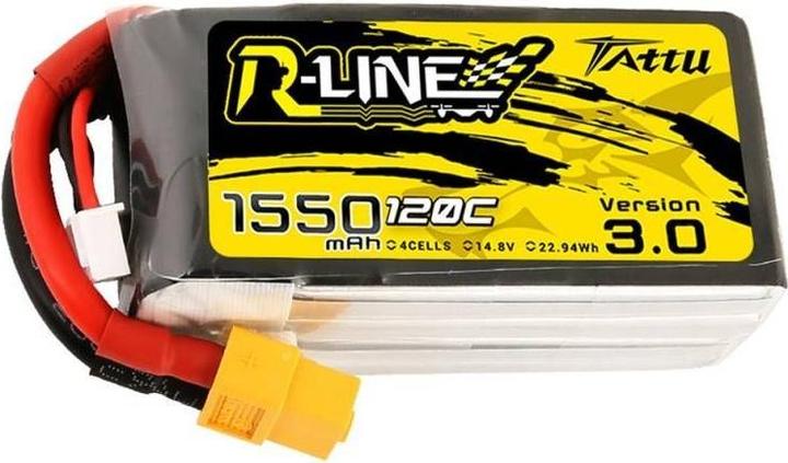 Produktbild Tattu RC-Akku LiPo 1550 mAh 14.8 V 120C R-Line V3.0 (14.80 V, 1550 mAh)