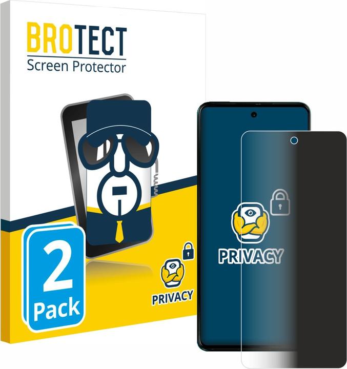 Produktbild BROTECT Sichtschutzfolie Anti-Spy Privacy Folie Blaulicht-Schutz (2 Stück, Motorola Moto G04)