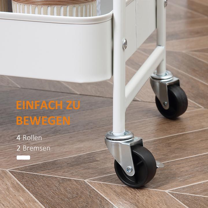 Produktbild Homcom Küchenwagen mit 4 Universalräder