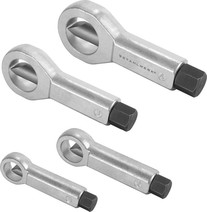 Produktbild Stahlwerk Mutternsprenger Set 9-36 mm 4-tlg Mutternlöser Mutternspalter Satz