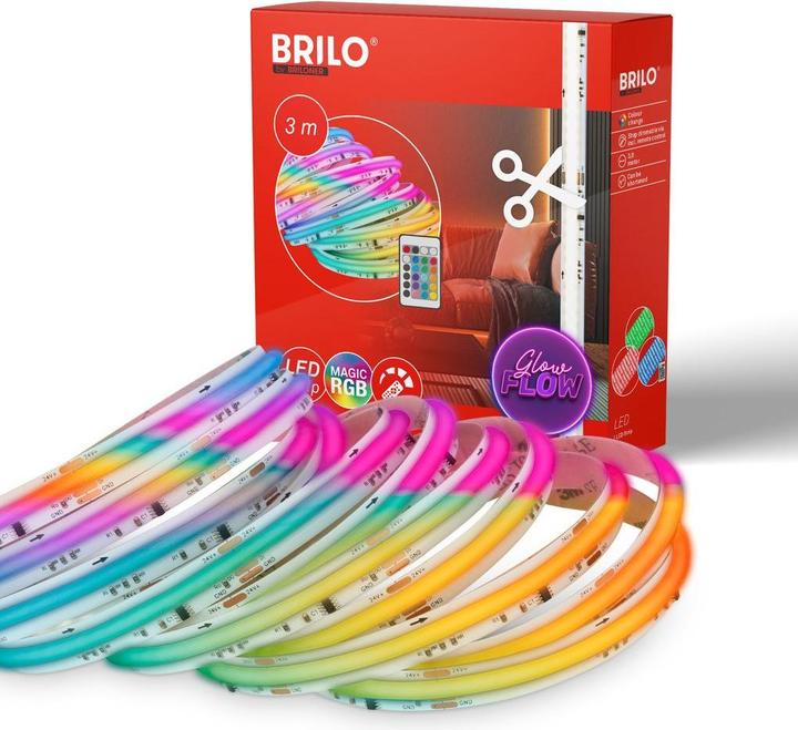 Produktbild Briloner COB-LED RGB IC stripe, 3m, 1.440xLED/m (RGBW, 14 cm, Indoor)
