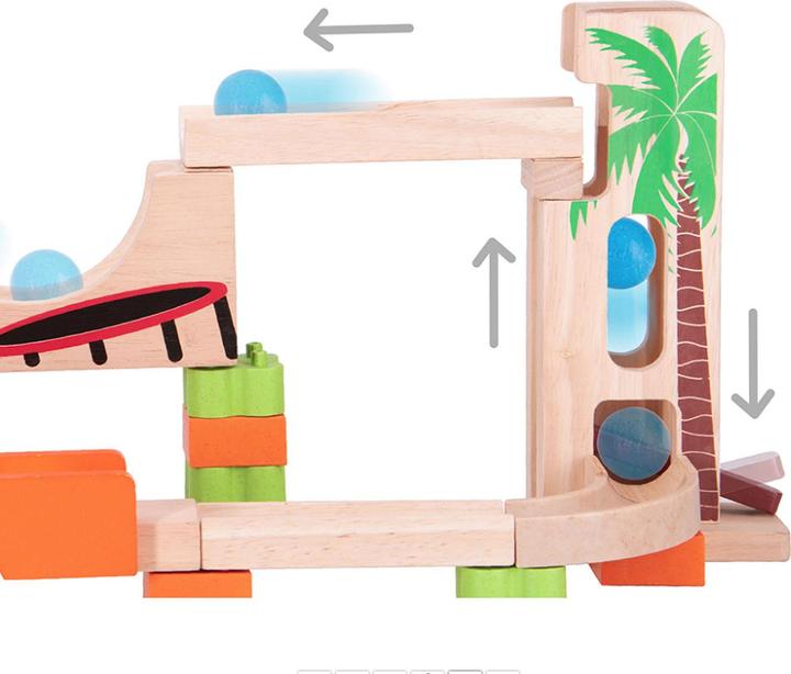 Actual product image Wonderworld Folding wooden marble run