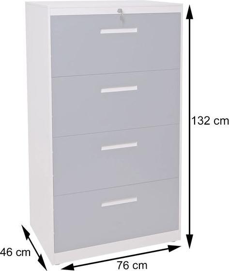 Actual product image Jamb Lockable hanging file cabinet (132 x 76 x 46 cm)
