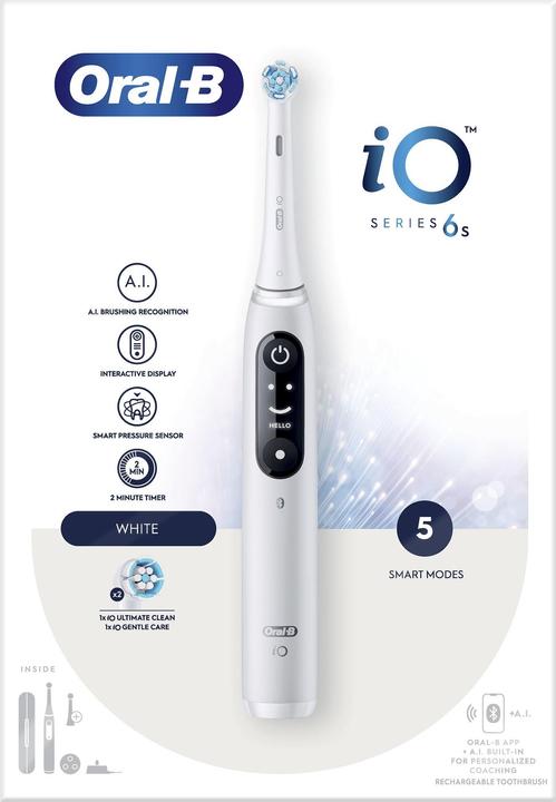 Produktbild Oral-B iO 6 Erwachsener Vibrierende Zahnbürste Weiss (Oszillierende Zahnbürste)