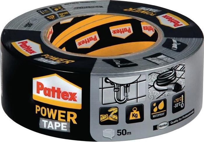 Produktbild Pattex Gewebeband Power-Tape silber-grau Länge 50 m Breite 50 mm (50 mm)