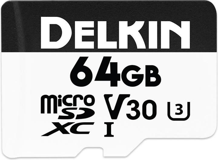 Image du produit Delkin HYPERSPEED UHS-I (V30) microSD 64GB R:100MB/s W:75MB/s (64 Go, microSDXC, U3, UHS-I)