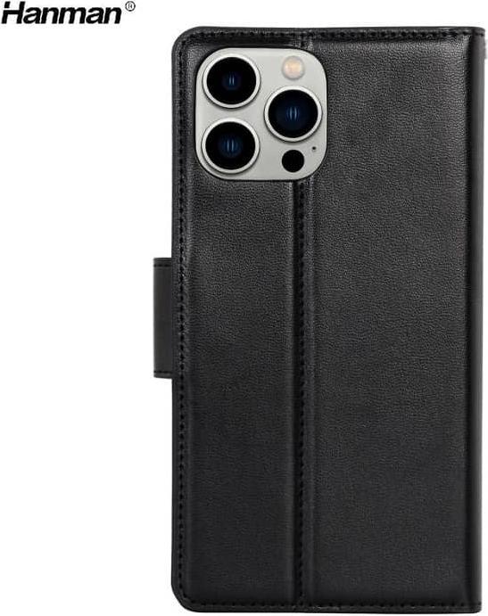 Produktbild Hanman Apple iPhone 12 Mini - Mill Flip Case mit 3 Kartenfächern, schwarz (Apple iPhone 12 mini)