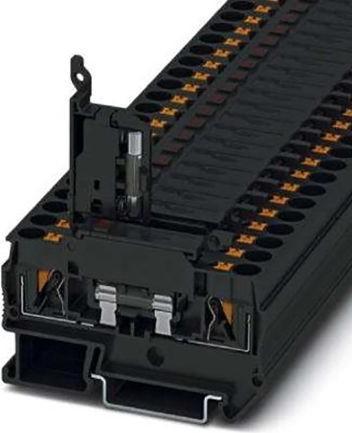 Actual product image Phoenix Contact PTC 4-HESILED 24 (5X20) 3270203 Fuse feed-through terminal 0.20 mm² 4 mm² Black 50 pcs.